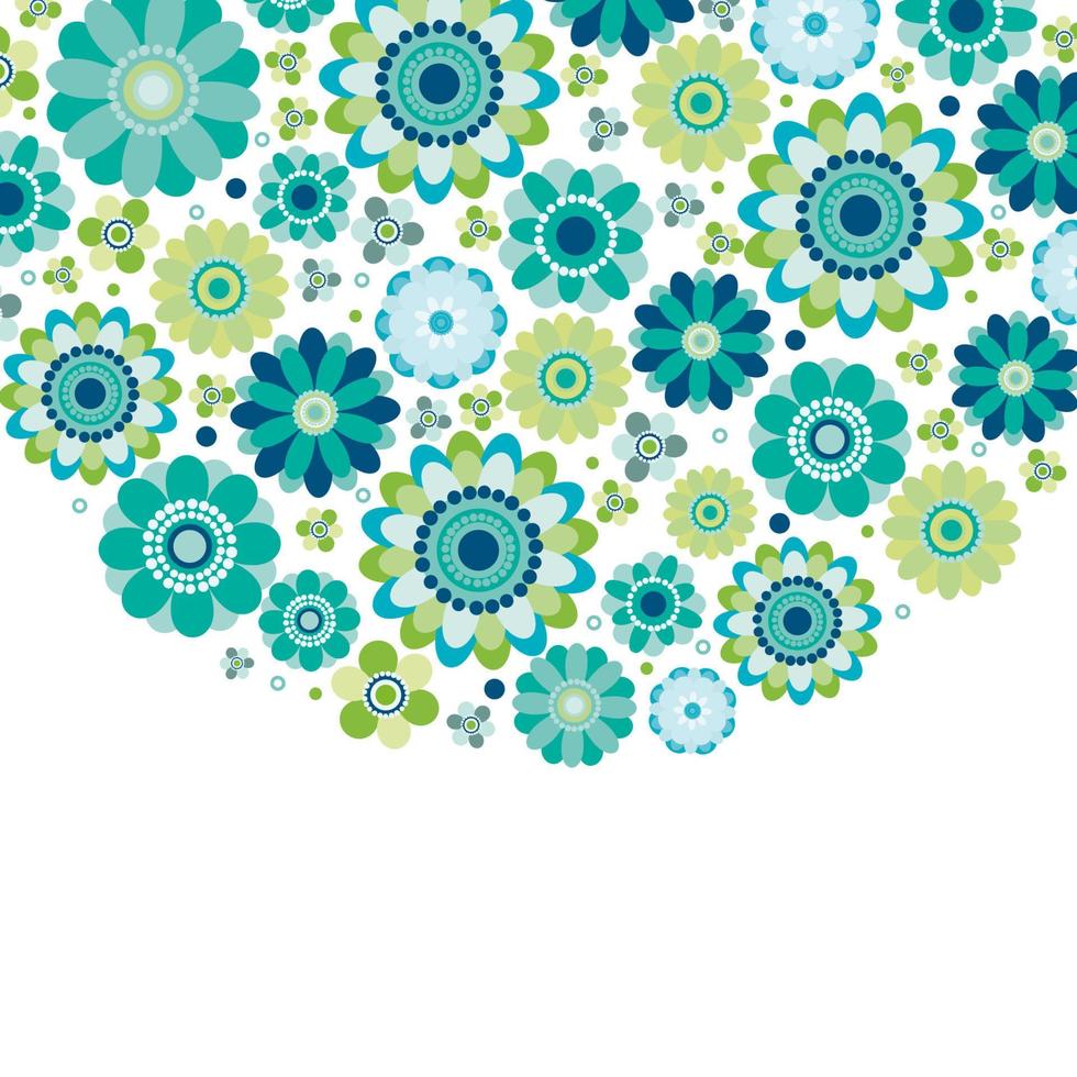 Green design - Flower circle. Crop. vector