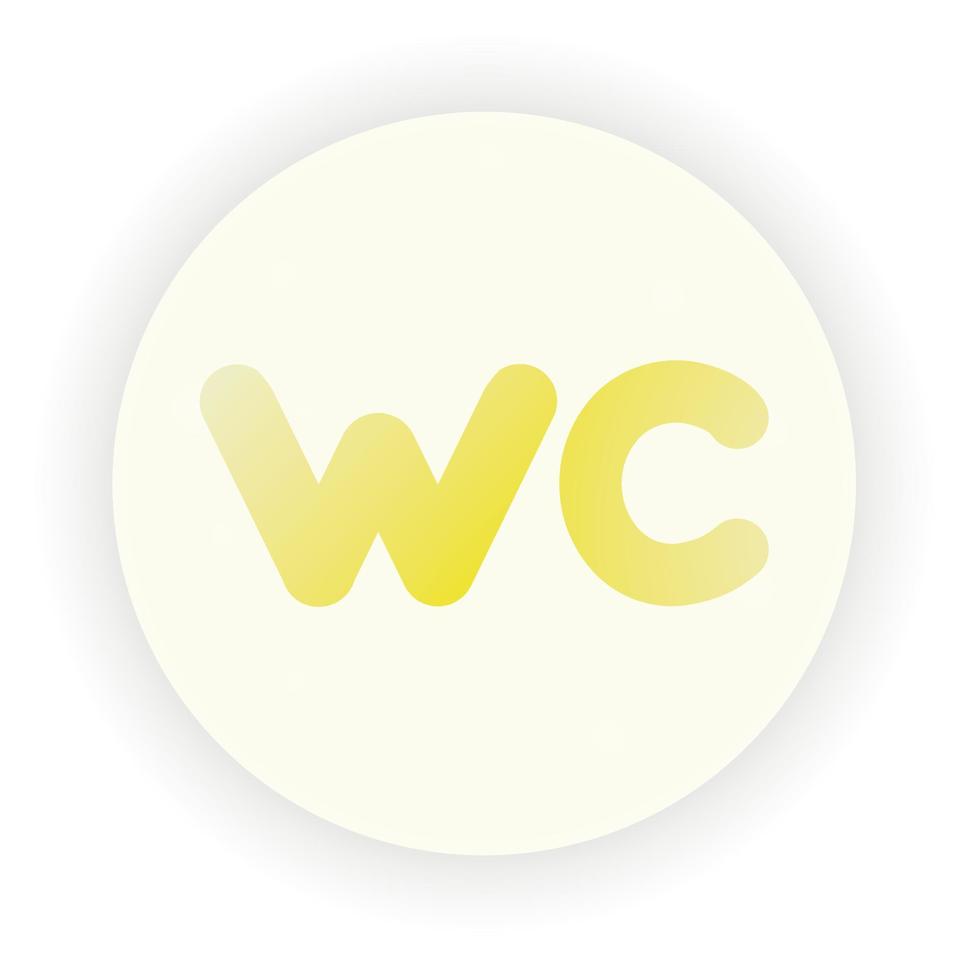 Toilet Icon Labeled With WC Abbreviation In 3d Gradient Volumetric toilet-icon-labeled-with-wc-abbreviation-in-3d-gradient-volumetric