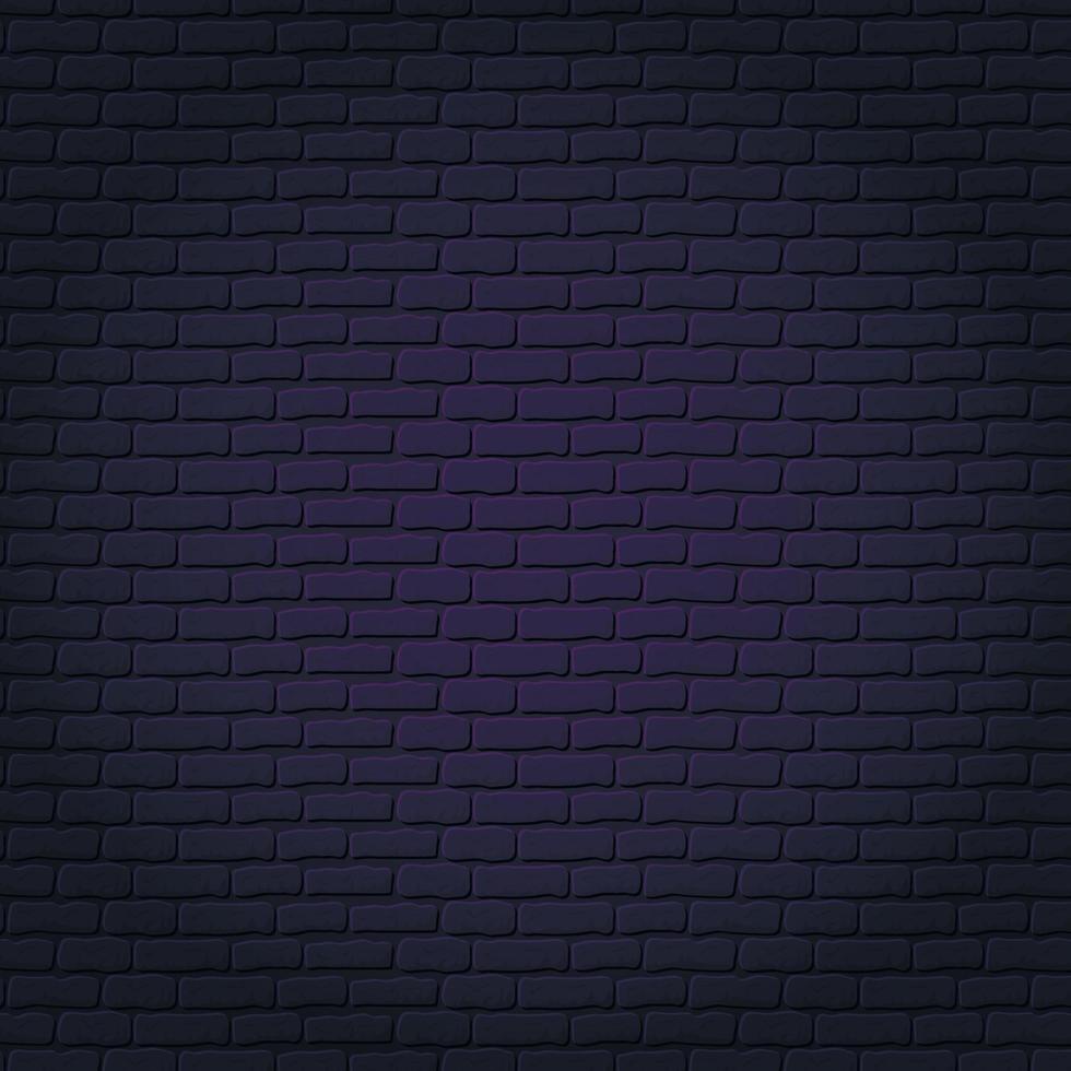 Dark brick wall vector background for neon inscriptions.