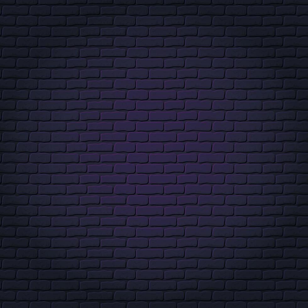 Dark brick wall vector background for neon inscriptions.