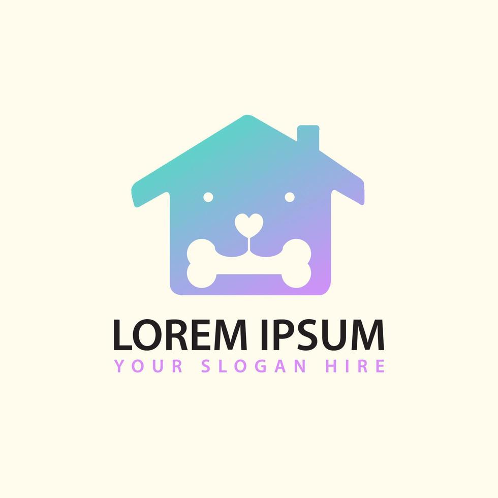 House Dog logo. Barkitecture vector