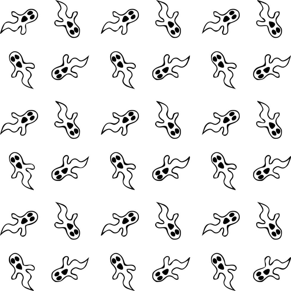 Ghost seamless pattern vector