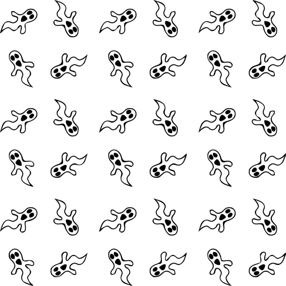 Ghost seamless pattern vector