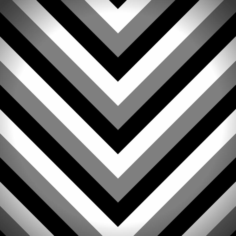 Striped Zigzag Pattern with Black, Dark Grey and White Stripes. Abstract Wallpaper Background, Vector Illustration.