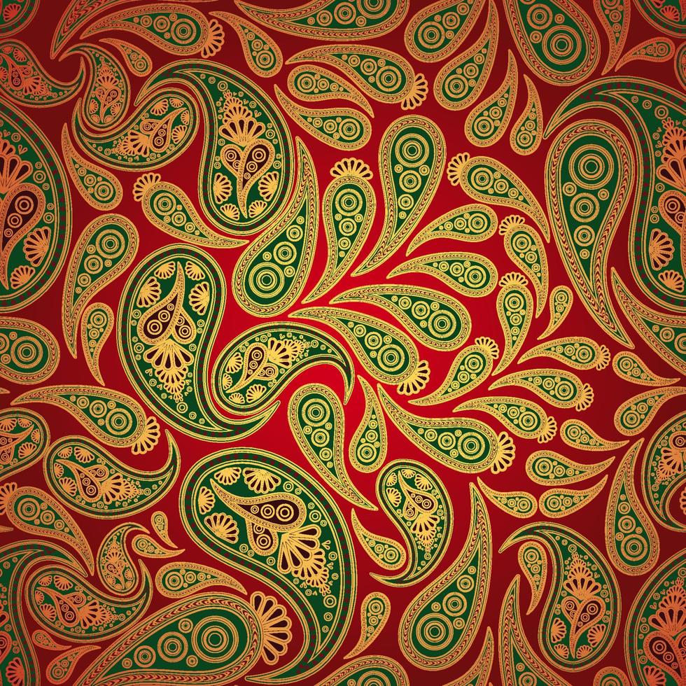 seamless paisley background vector
