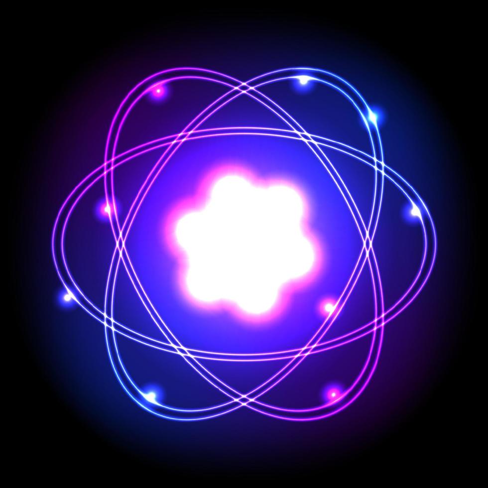 Colorful neon frame on a dark background, vector abstract illustration.