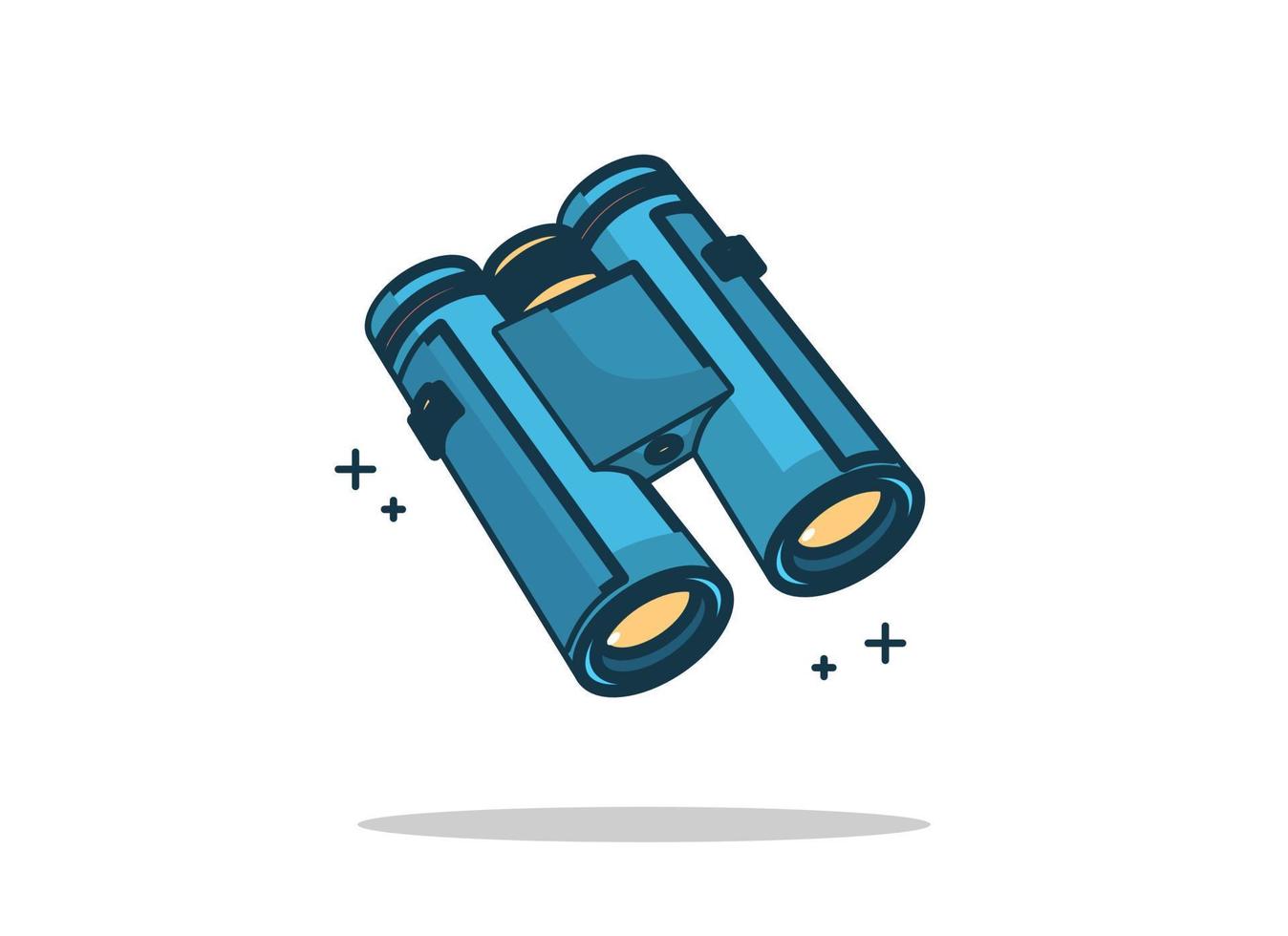 Adventure and camping style binoculars flat design vector