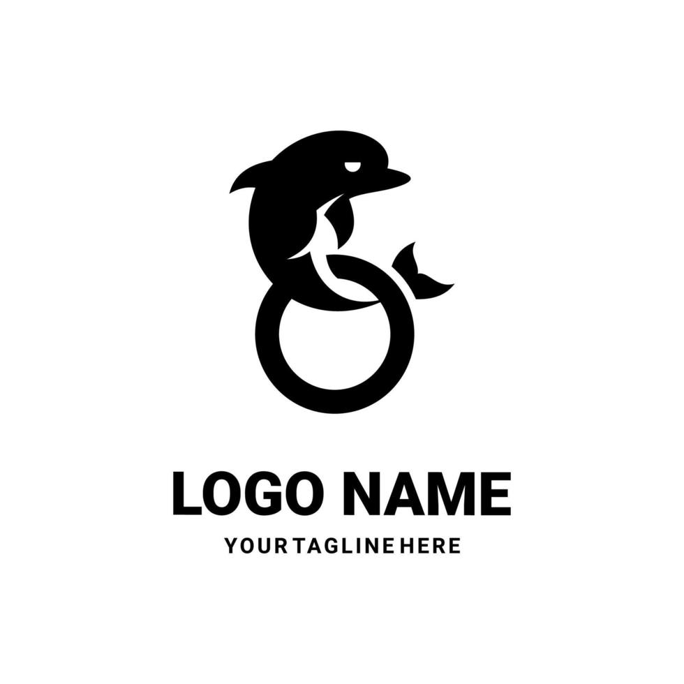 DOLPHIN BLACK LOGO vector