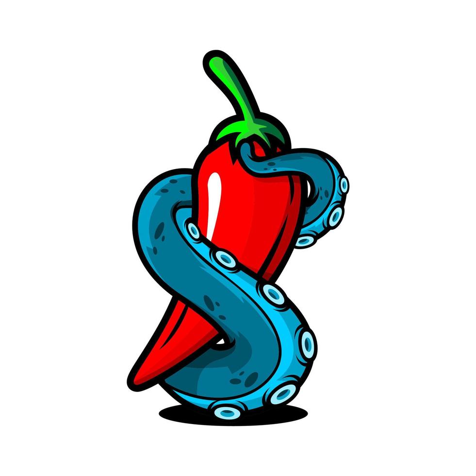 RED CHILI octopu vector