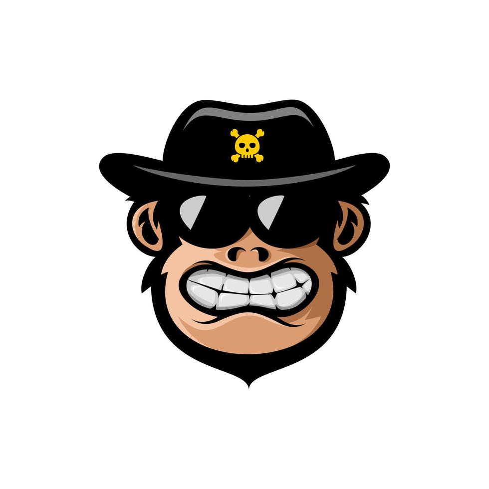 MONKEY ANGRY LOGO vector