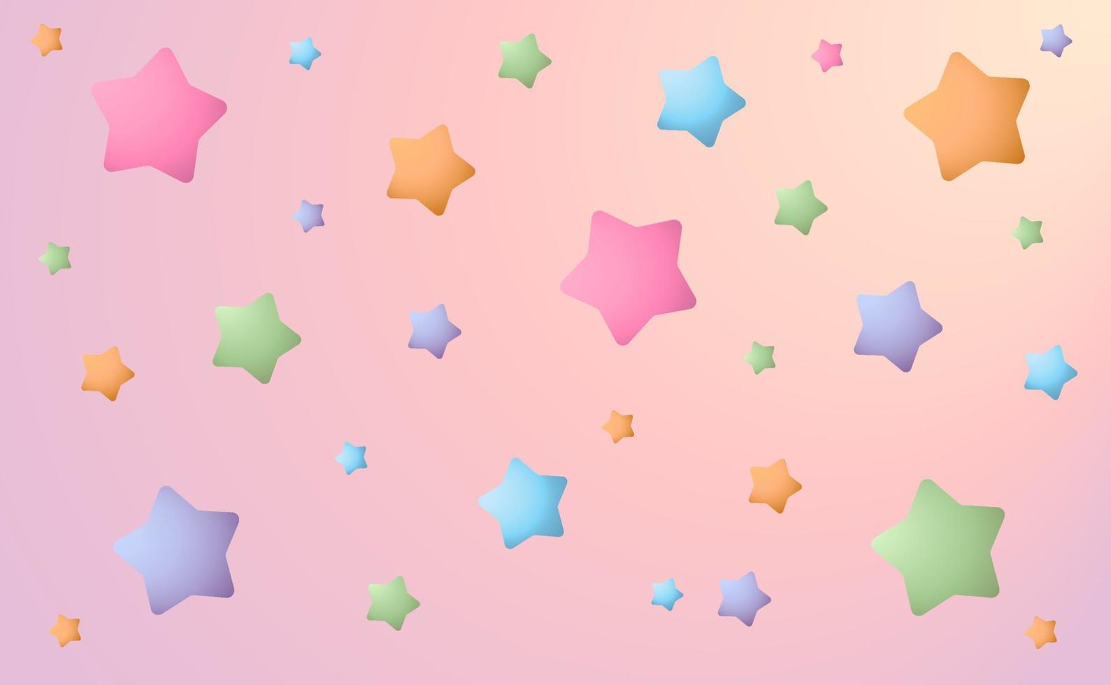 Star pastel template background vector