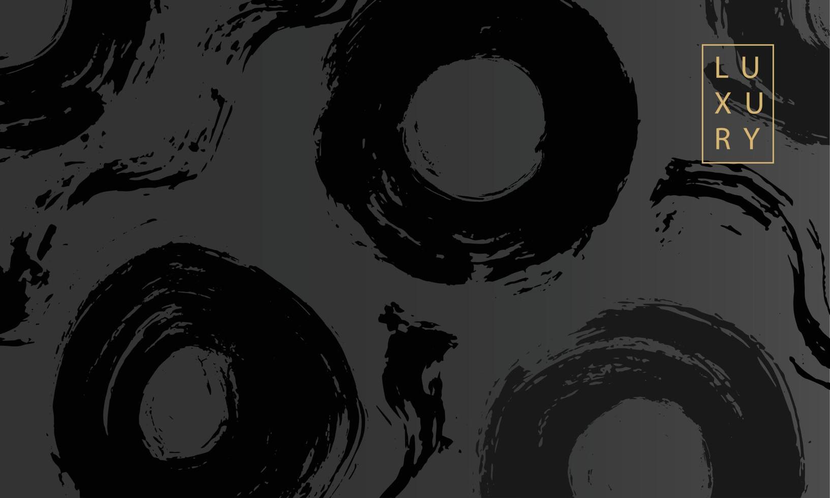 Abstract gold, black and silver brush stroke in Chinese Style for poster and banner background design. Creative luxury and elegant print template design. vector