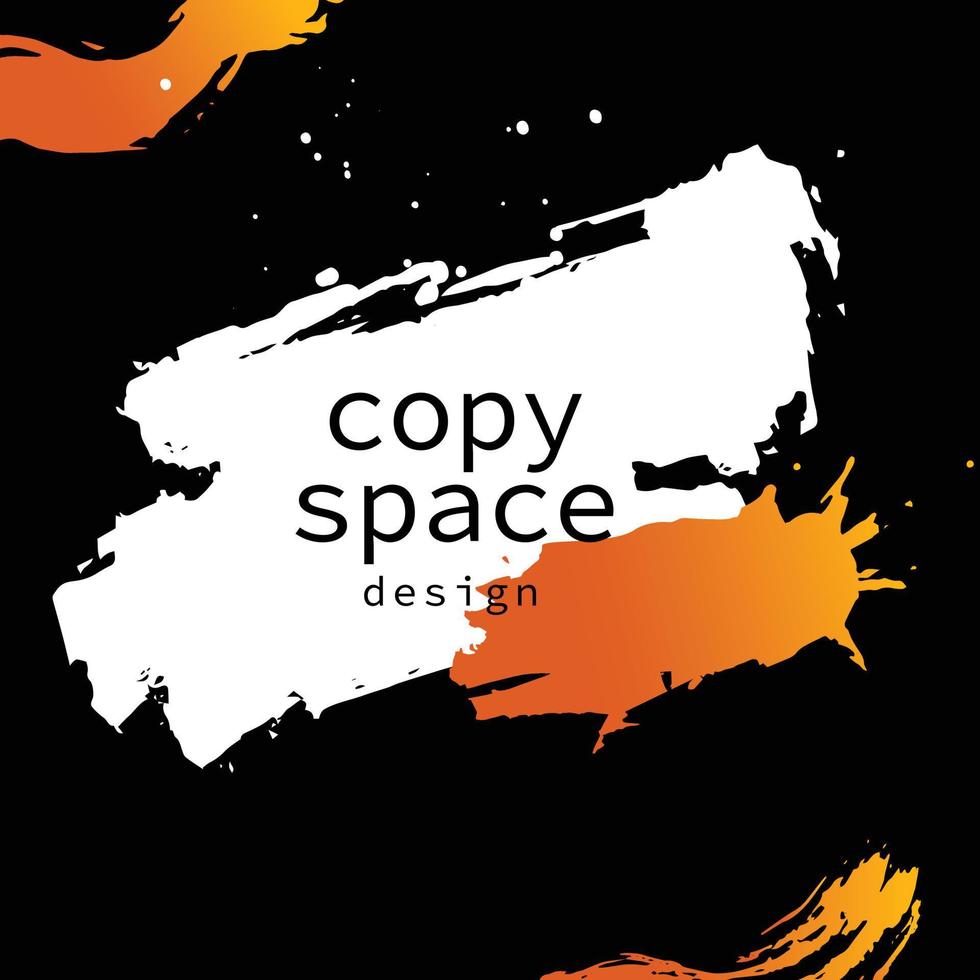 Colorful Gradient ink strokes for graphic design elements, copy space and lower third. Abstract Chinese brush strokes for tittle text effect template in vector illustration