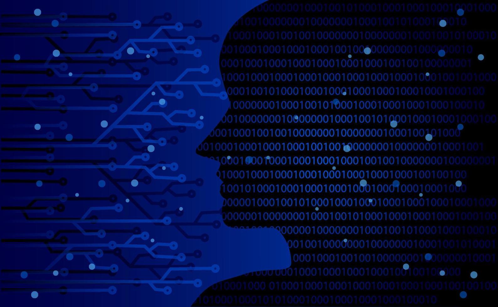 Abstract Artificial intelligence. Technology web background. vector