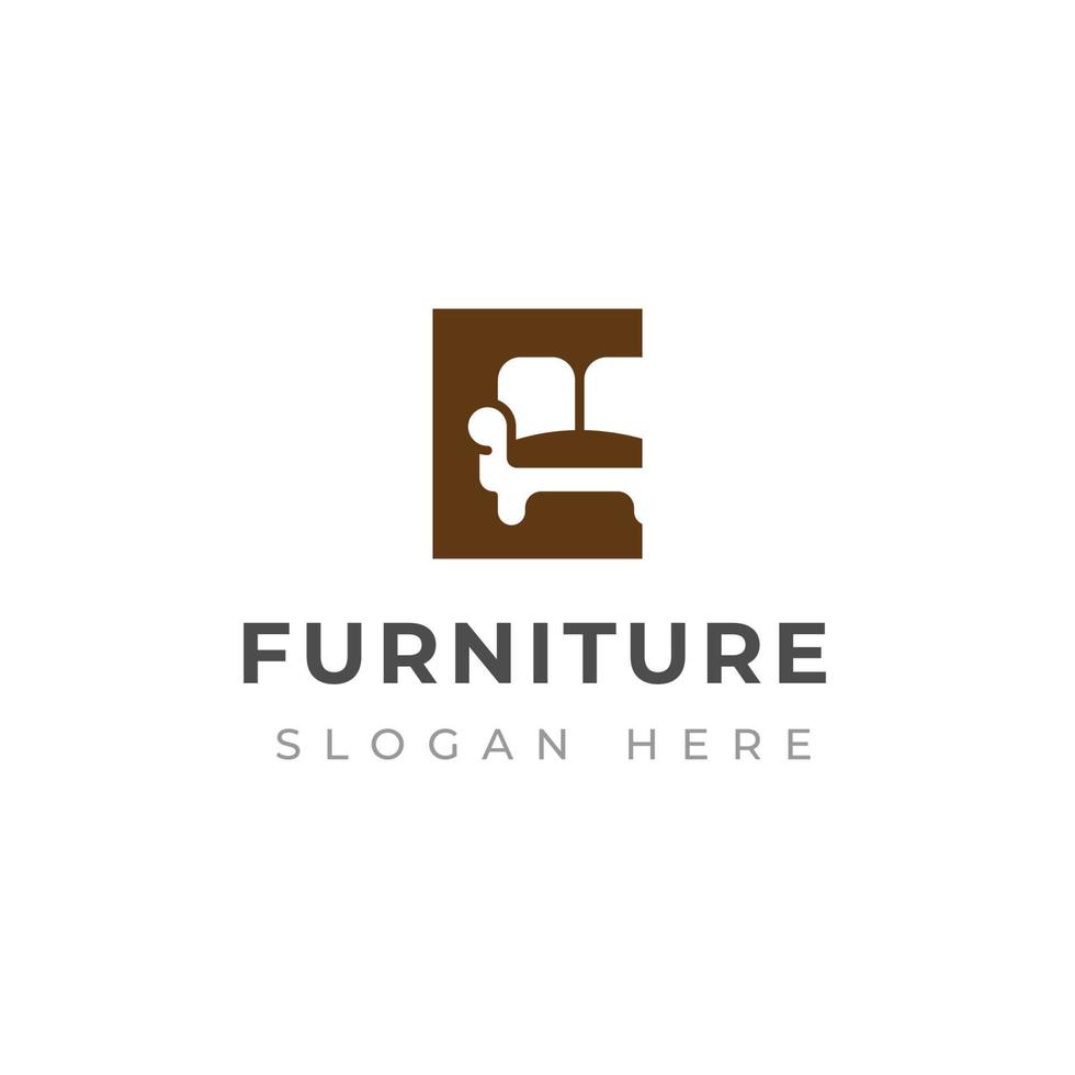 Creative furniture logo design template. Sofa logo design 10553396