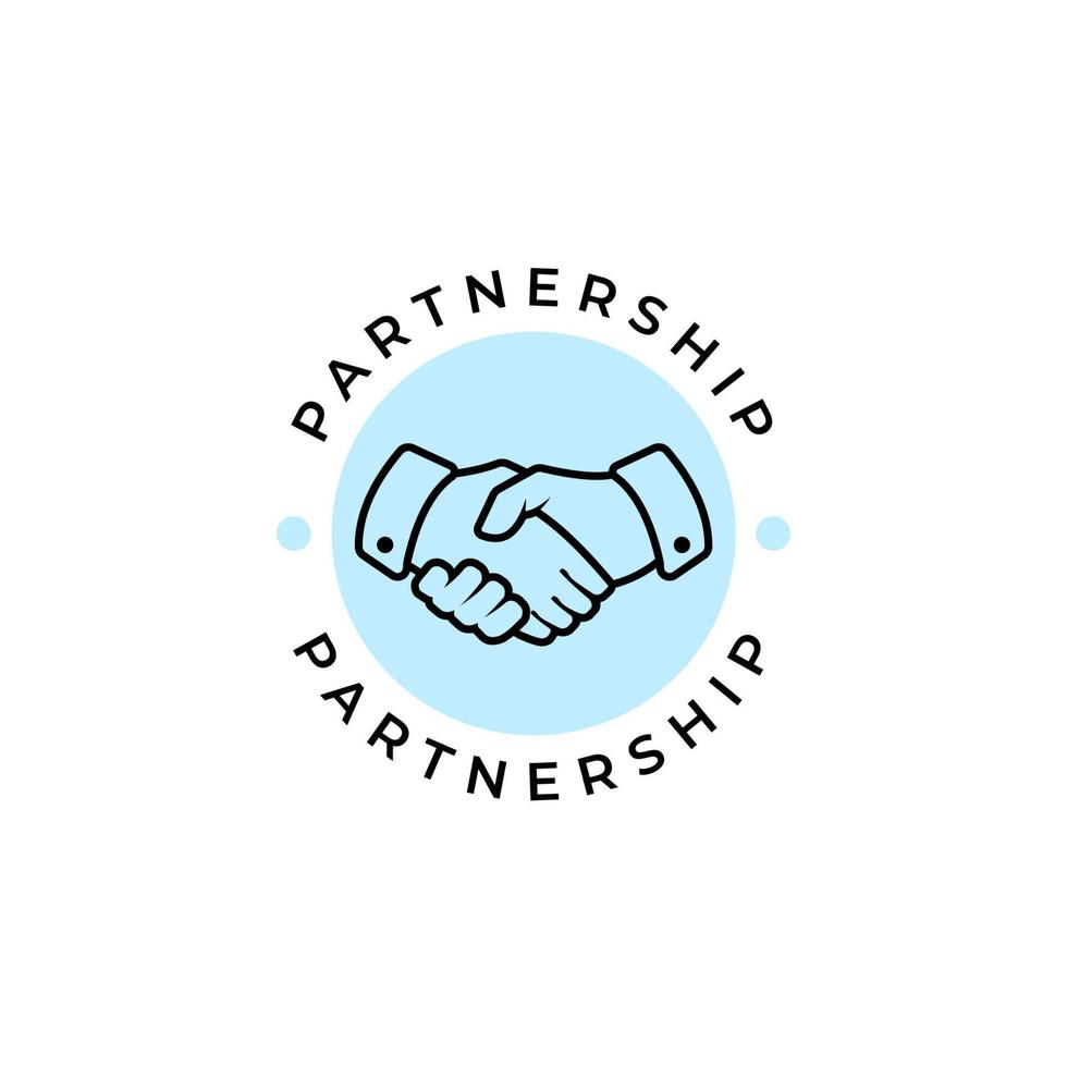 Handshake and partnership logo design template. Best deal logo design vector