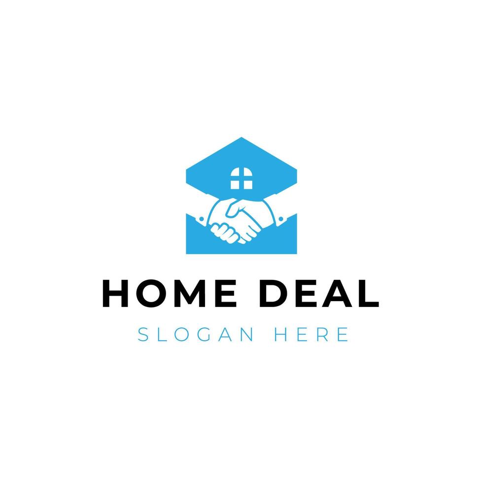 Home sale agency logo design. Home deal logo design vector