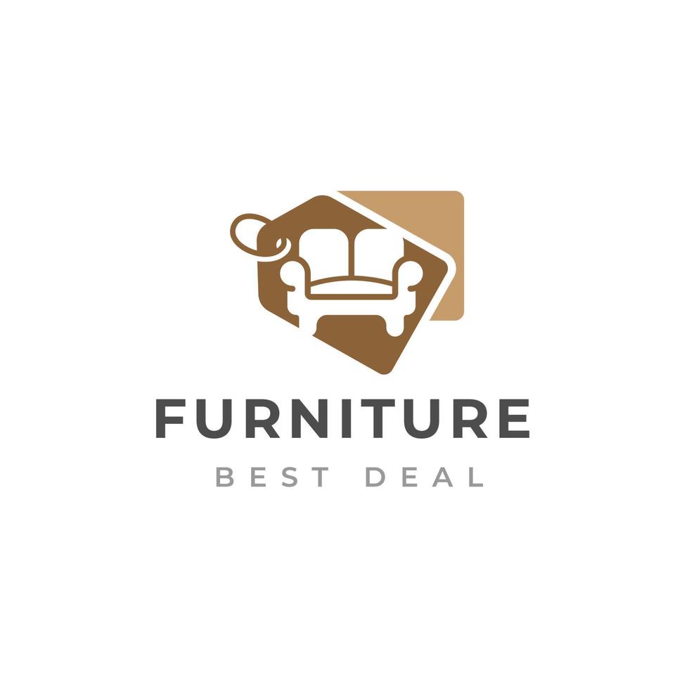 Creative furniture logo design template. Sofa logo design vector