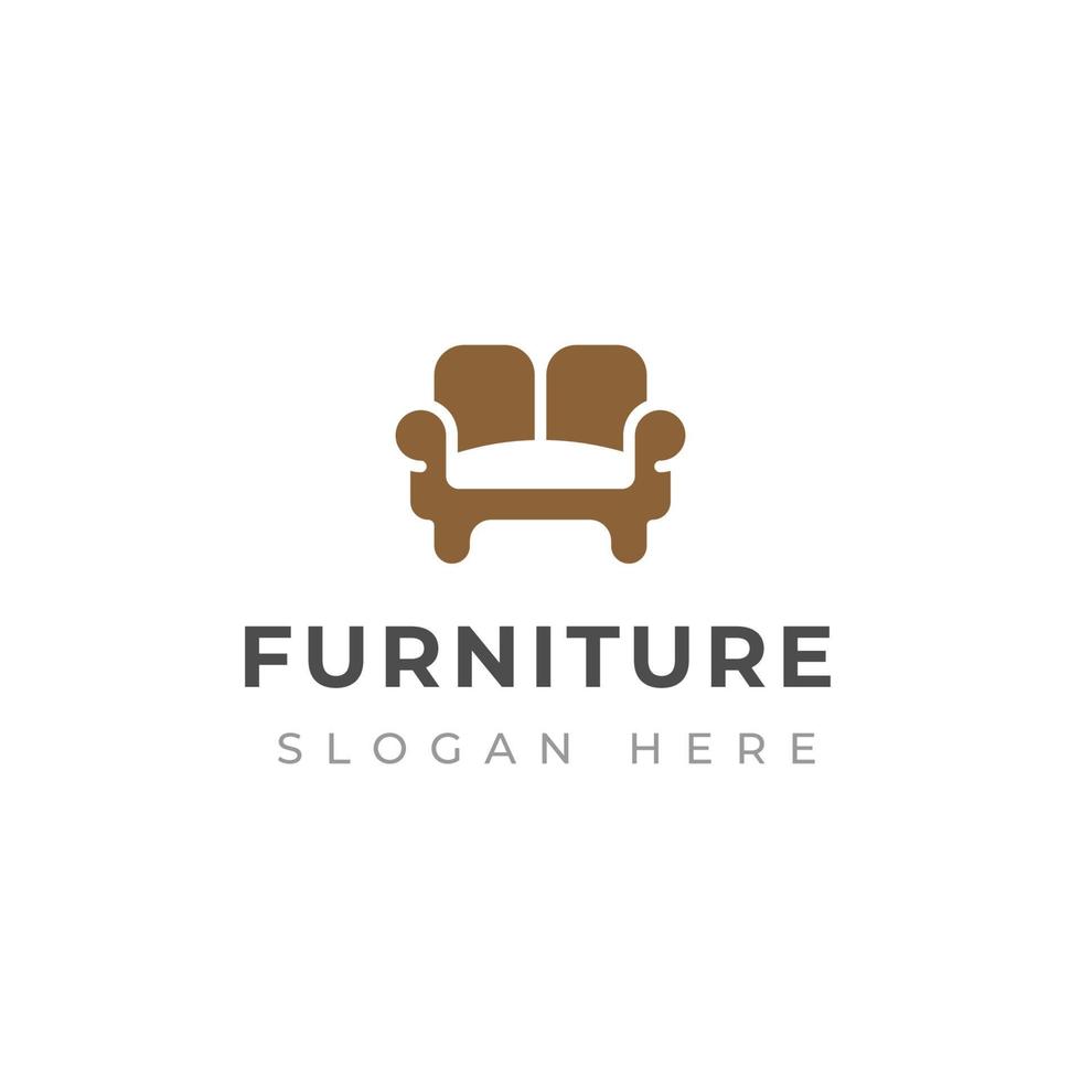 Creative furniture logo design template. Sofa logo design vector