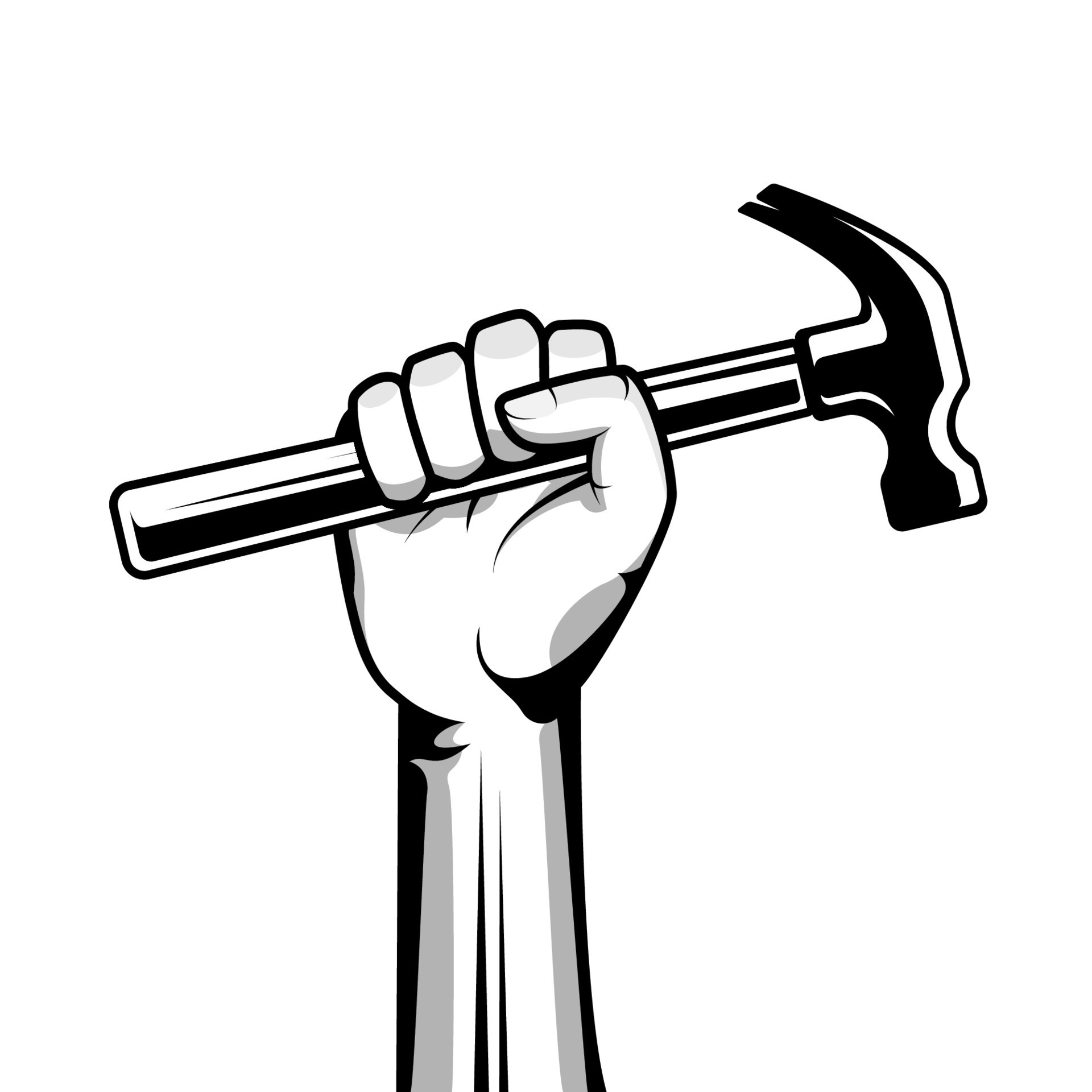 Hand Holding Hammer Illustration Clip Art For Carpenter Logo Isolated hand-holding-hammer-illustration-clip-art-for-carpenter-logo-isolated