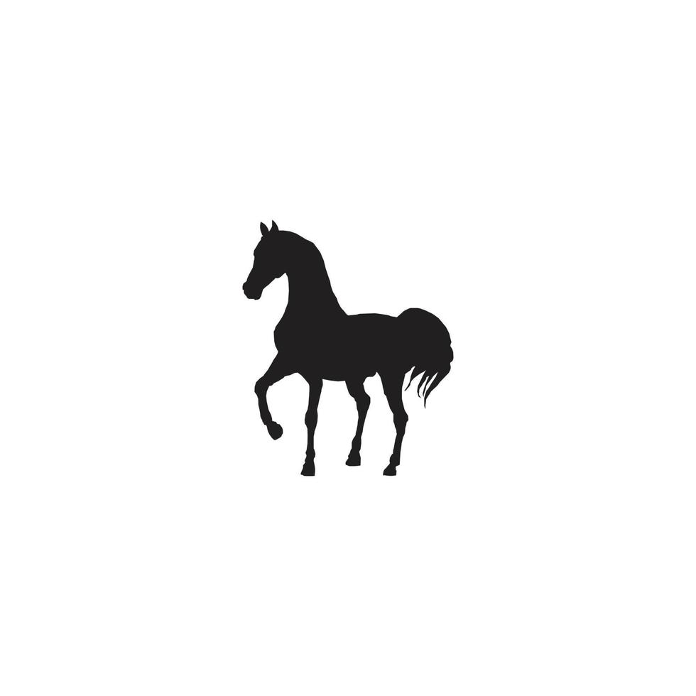 horse black animals silhouettes isolated icons vector illustration