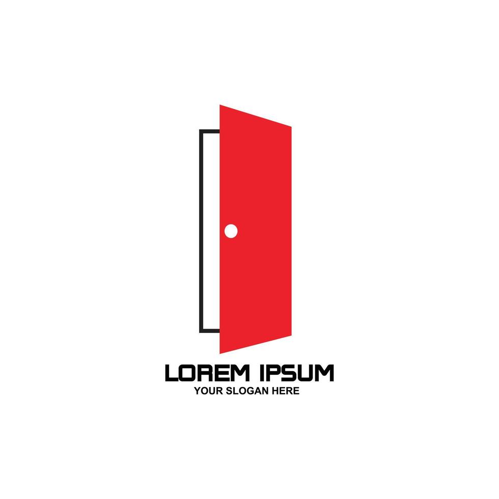 Modern Door Home Property Interiors Logo Design vector