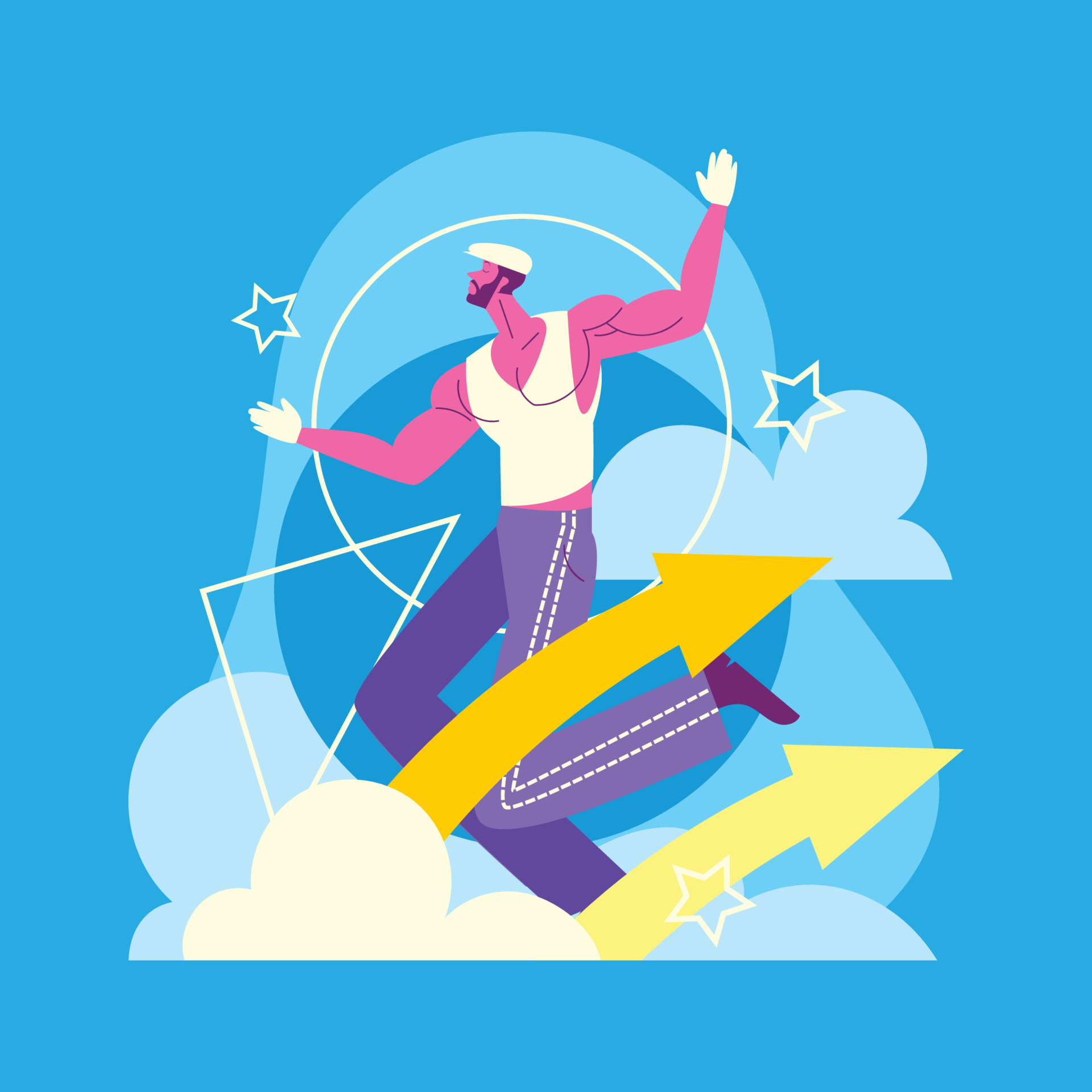 Energic Male Dancer 10553696 Vector Art at Vecteezy
