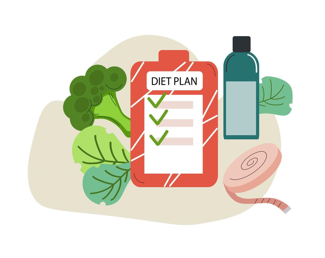 Nutritionist concept. Nutrition therapy. cartoon vector illustration.