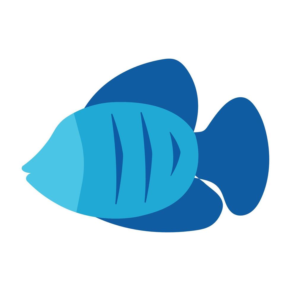 plano azul pez dibujos animados icono animado clipart sin rostro sin rostro vector