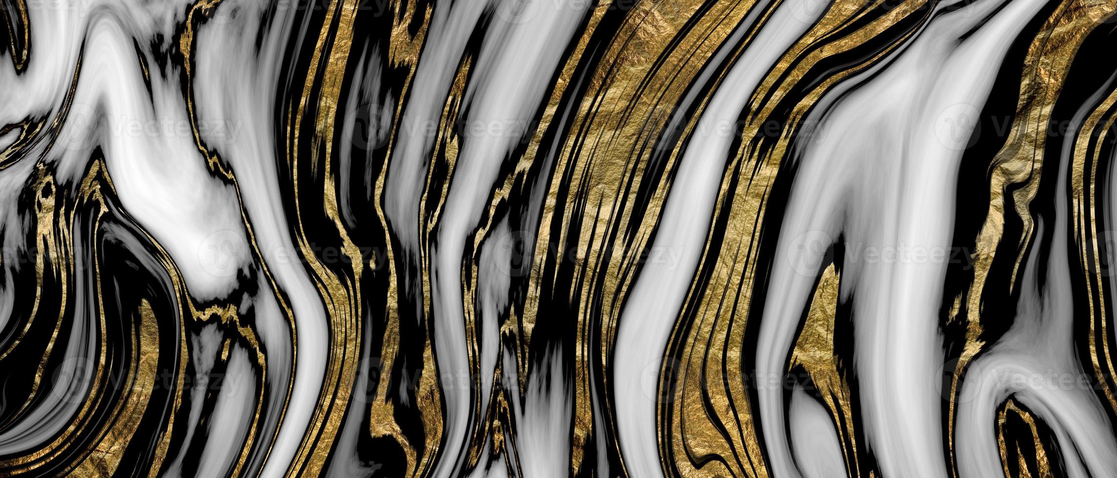 white and black golden liquid marble texture photo