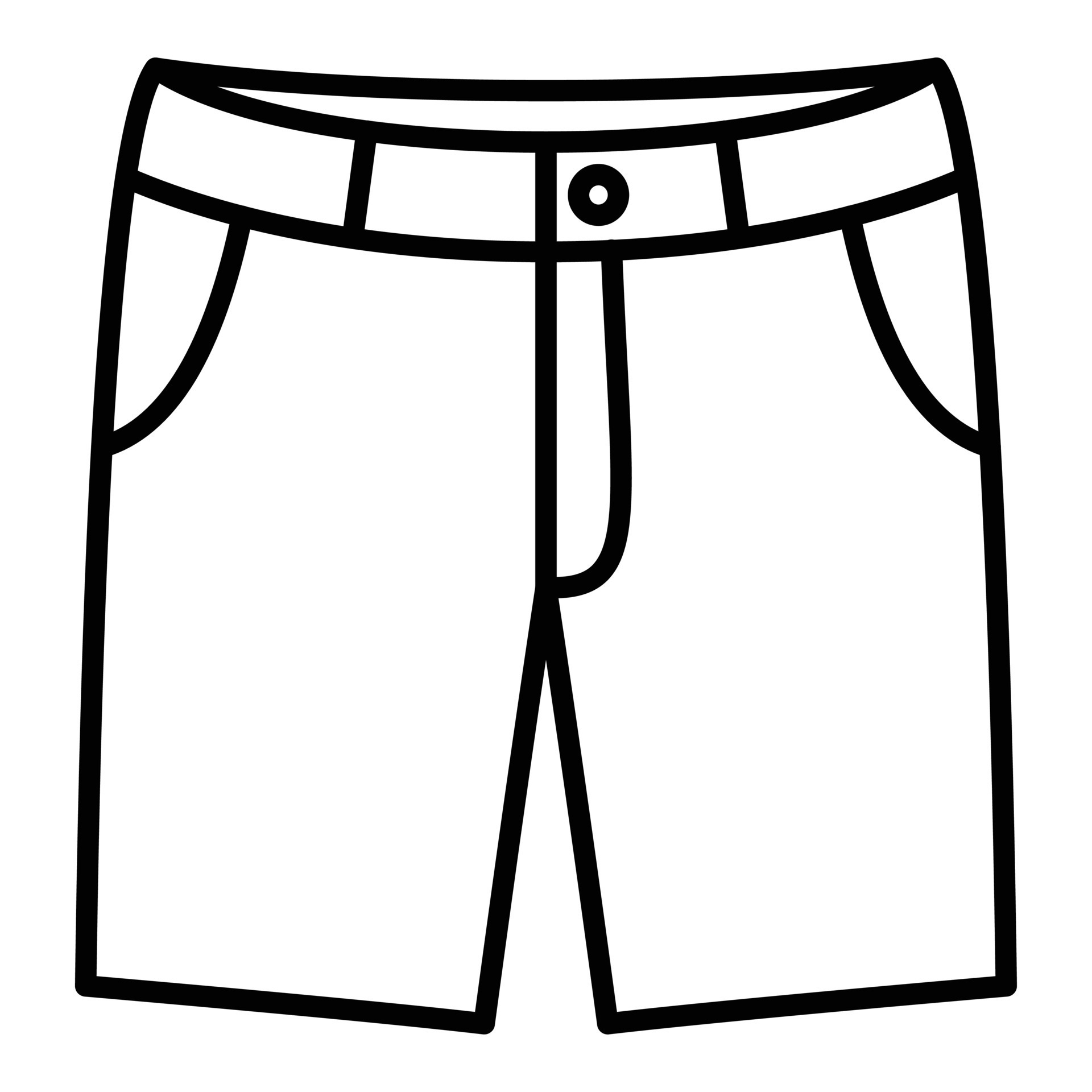 Shorts Line Icon 10553960 Vector Art at Vecteezy