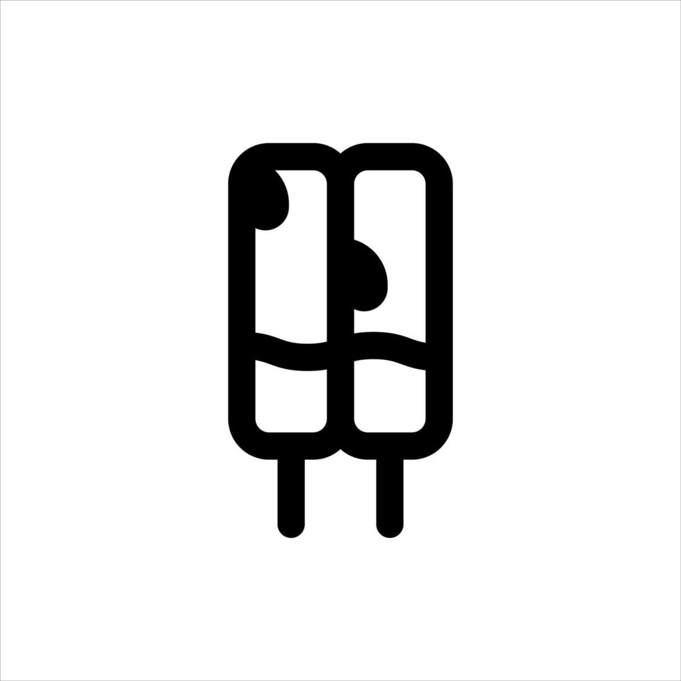 Ice Cream icon, Outline style, Vector Editable