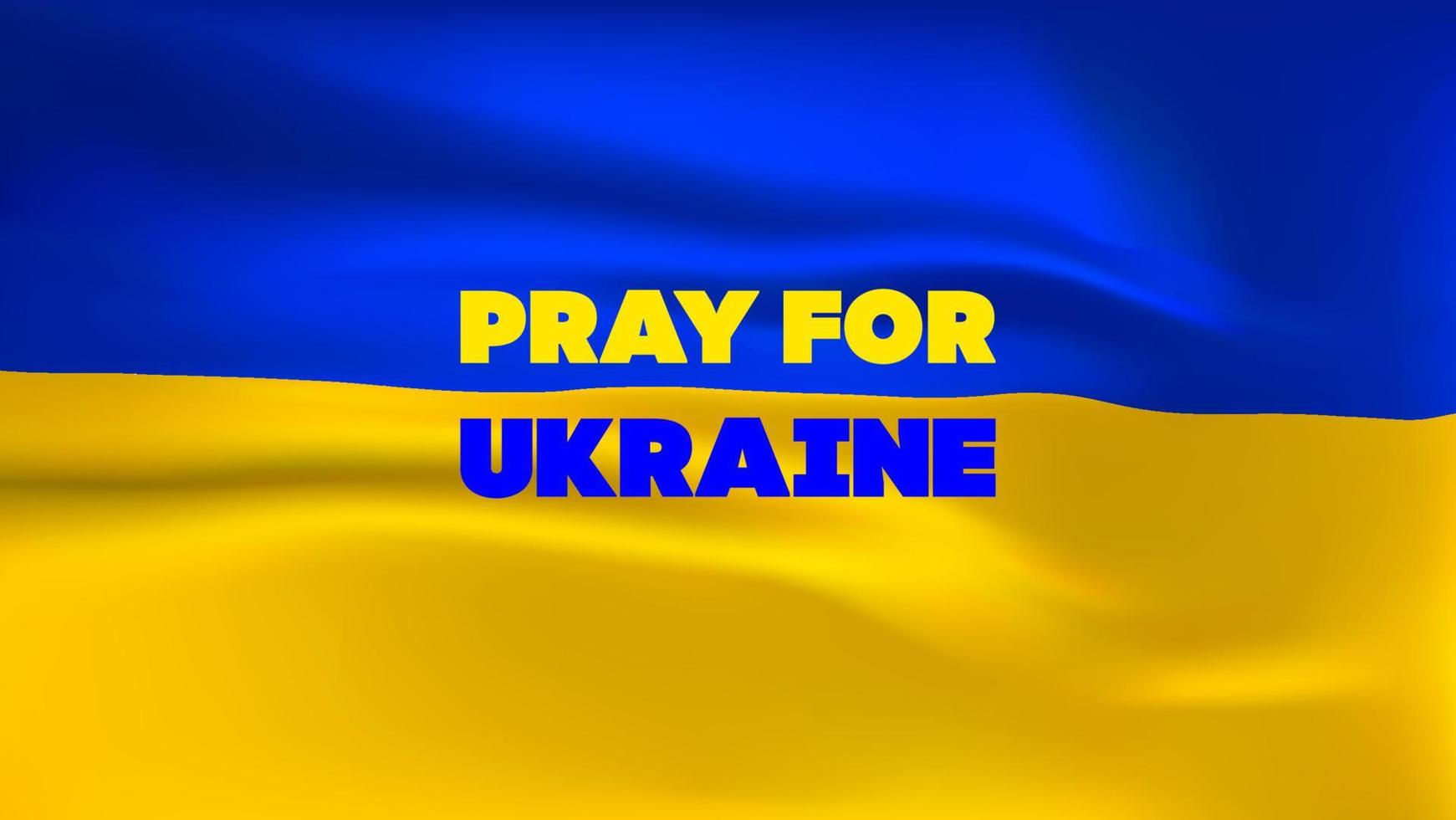 bandera ucraniana amarilla azul con letras stop war en ucrania. detener la agresión de rusia contra ucrania. vector