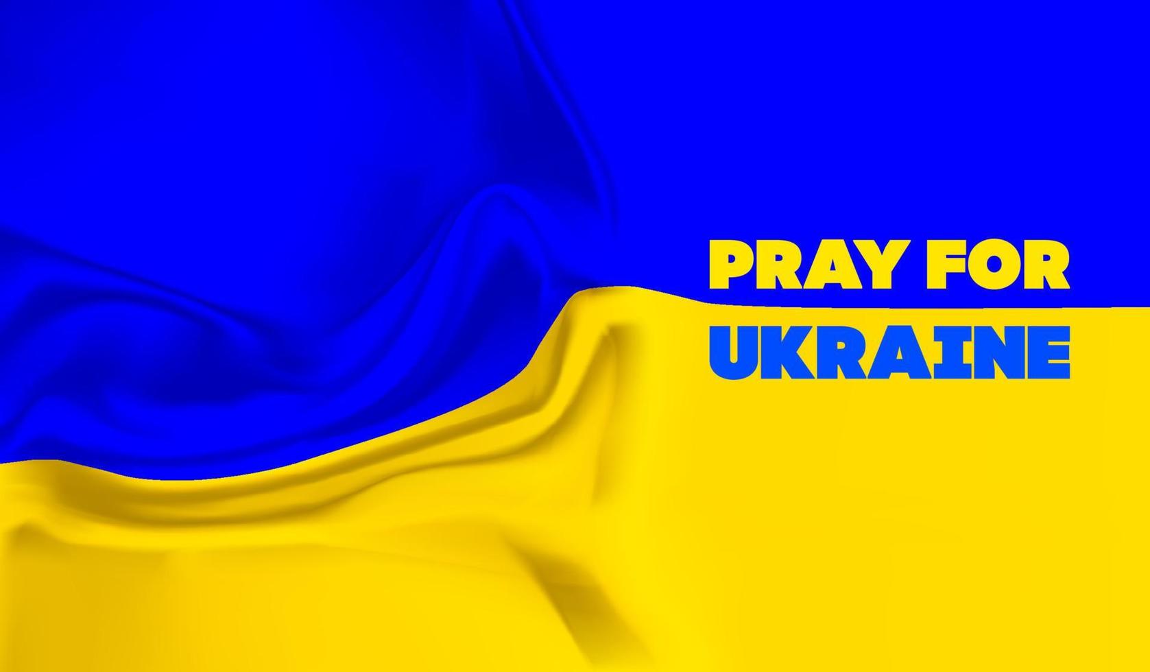 Blue yellow ukrainian flag with stop war in ukraine lettering. Stop Russia agression against Ukraine. vector