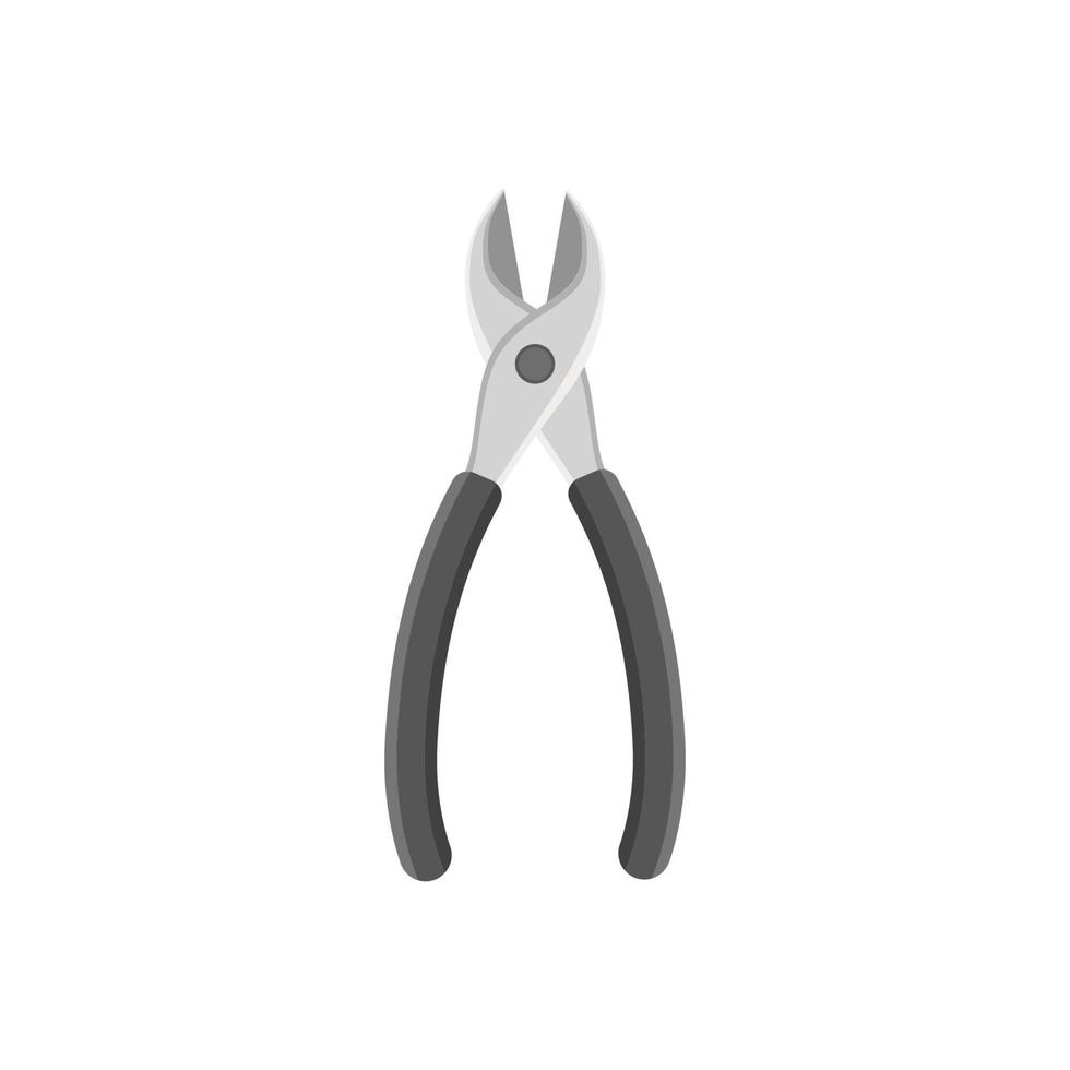 Side cutter icon. Repair tool illustration. vector