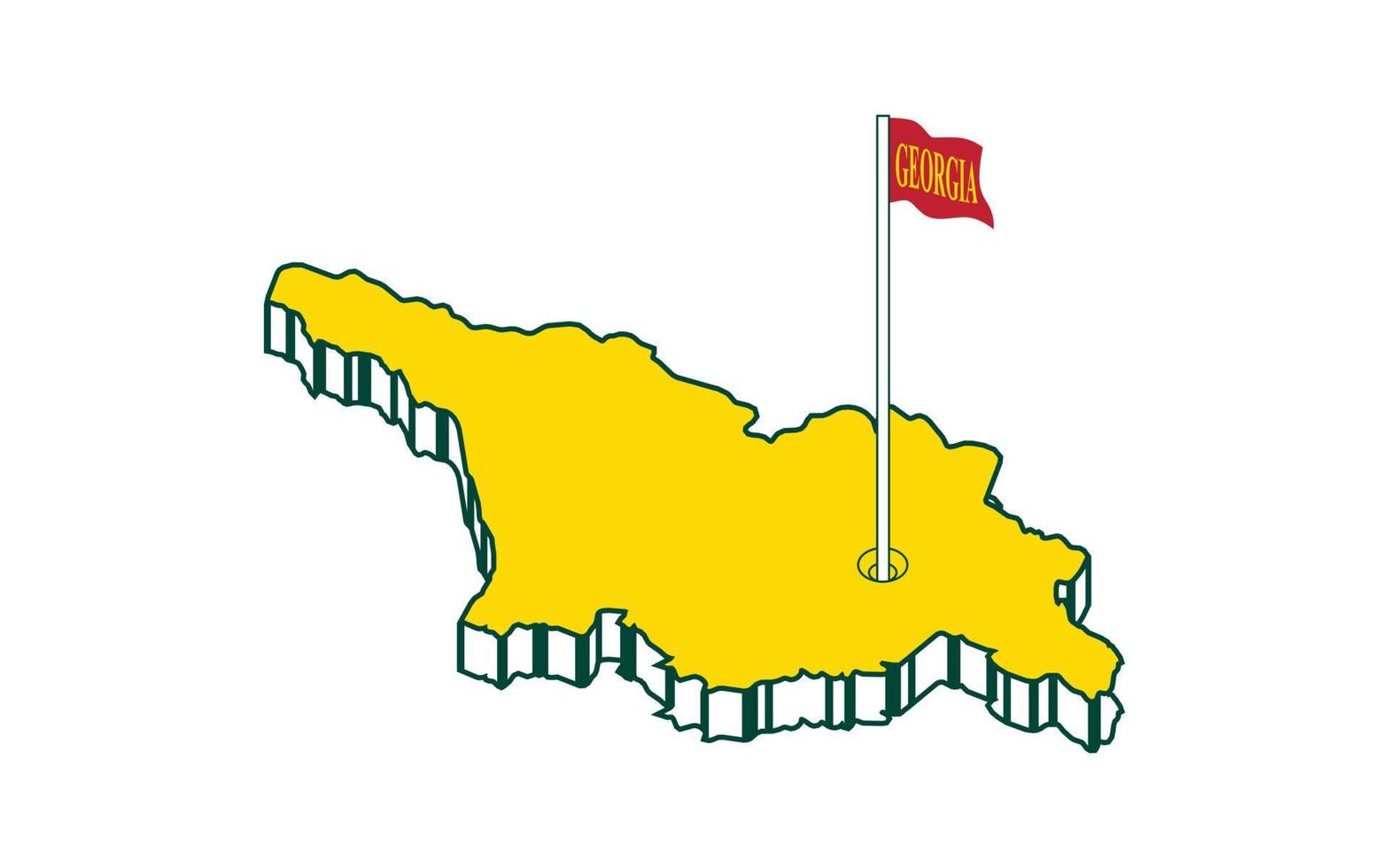 3d map of Georgia vector image 10554644 Vector Art at Vecteezy