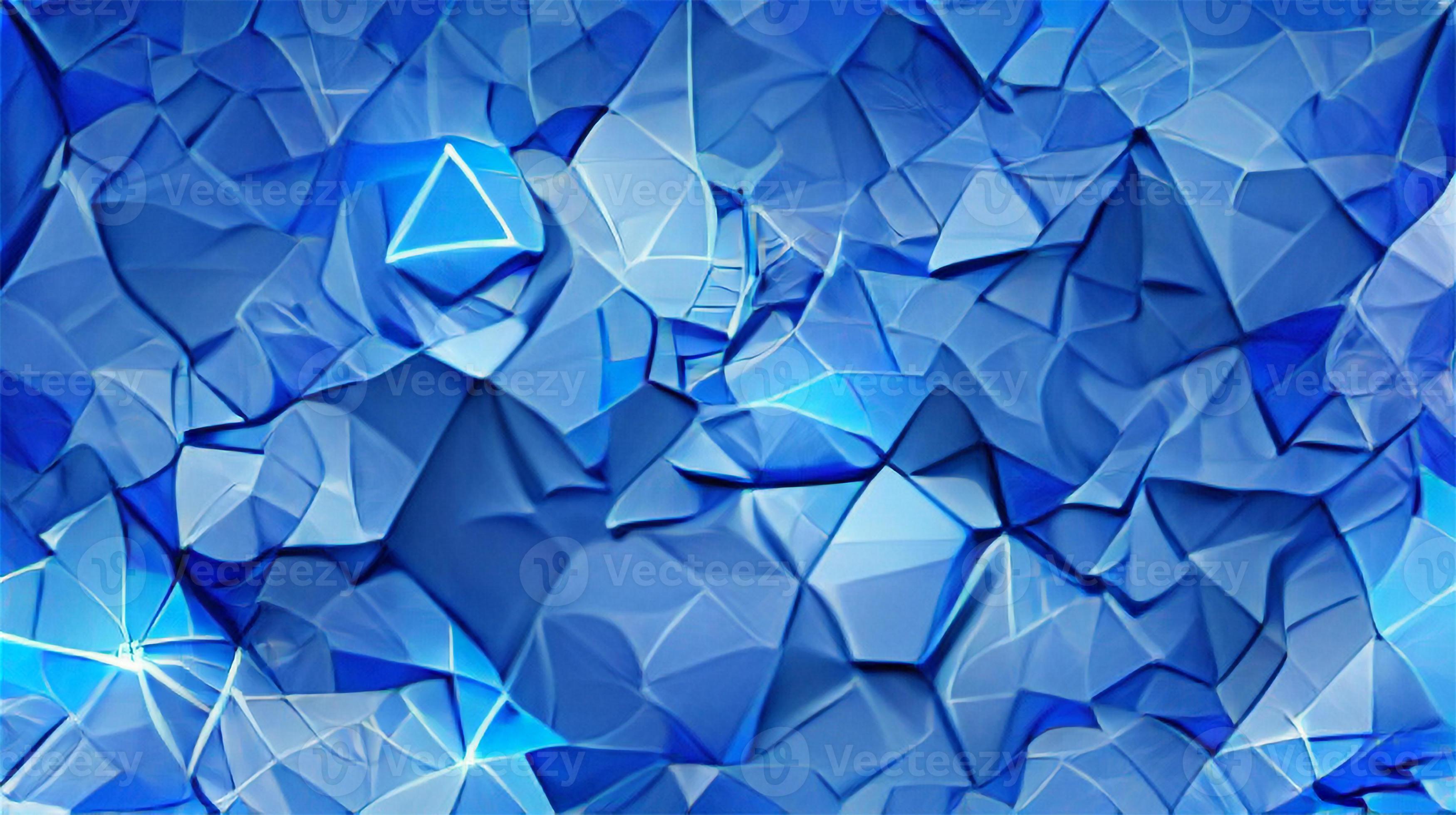 Abstract Geometric Blue Tone Background Crystal For Graphic Design