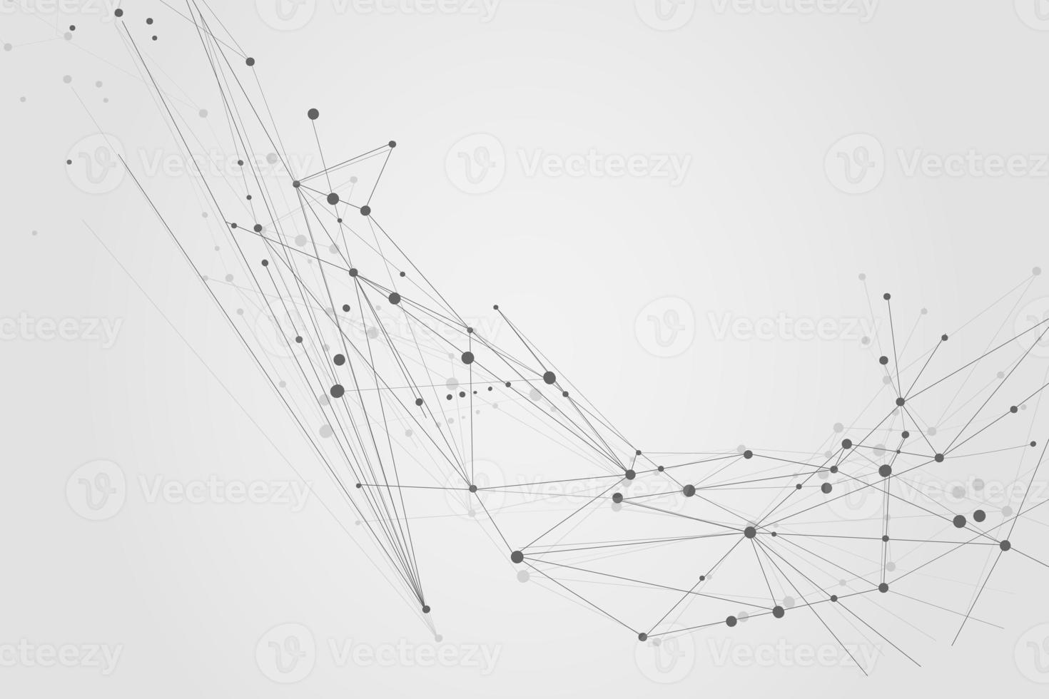 Abstract connecting dots, Polygonal background, connection technology design photo