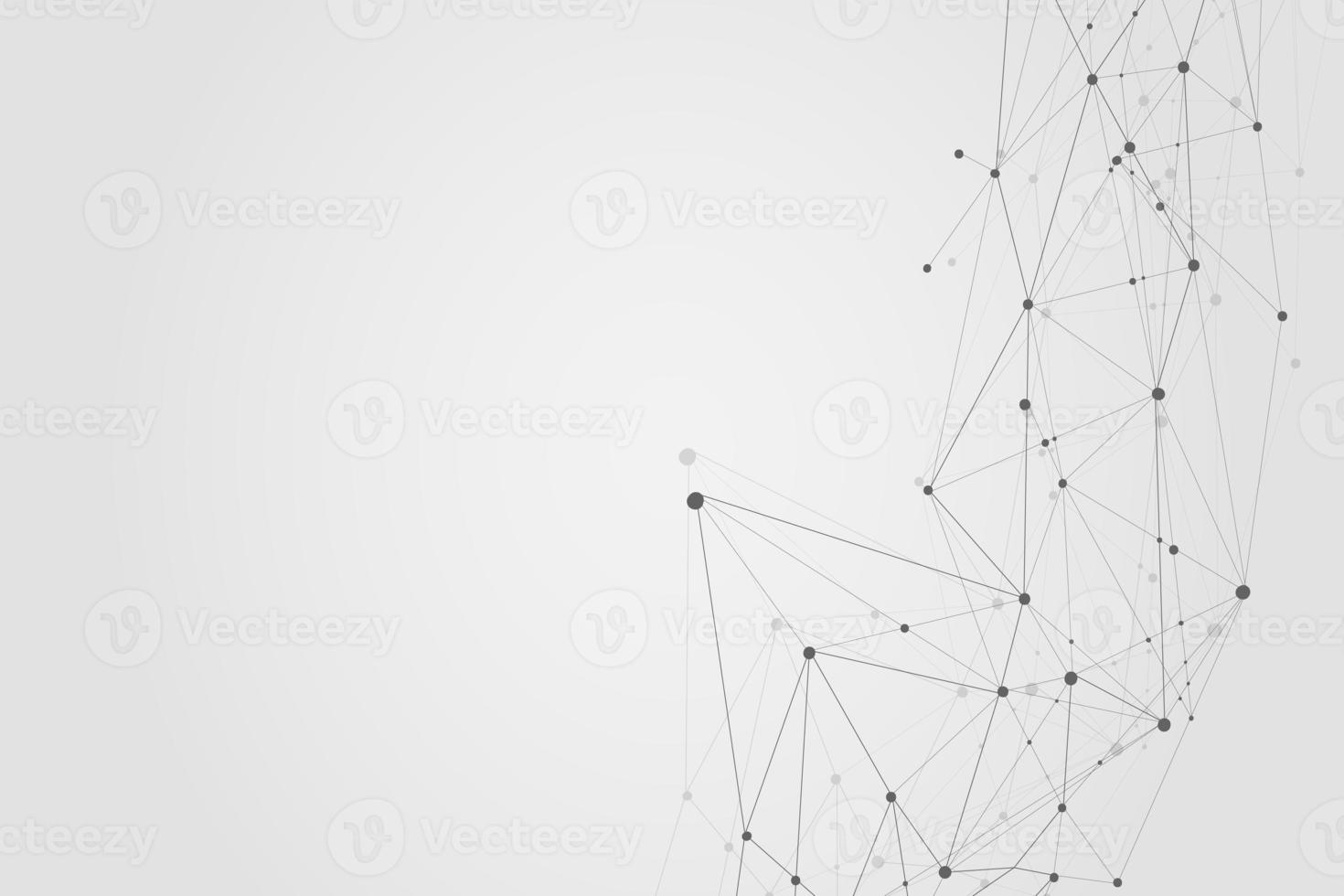 Abstract connecting dots, Polygonal background, connection technology design, photo