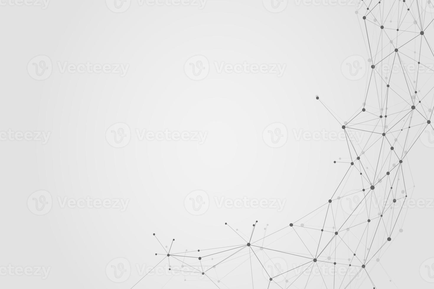 Abstract connecting dots, Polygonal background, connection technology design, photo