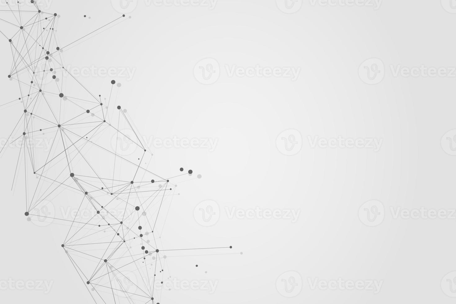 Abstract connecting dots, Polygonal background, connection technology design photo