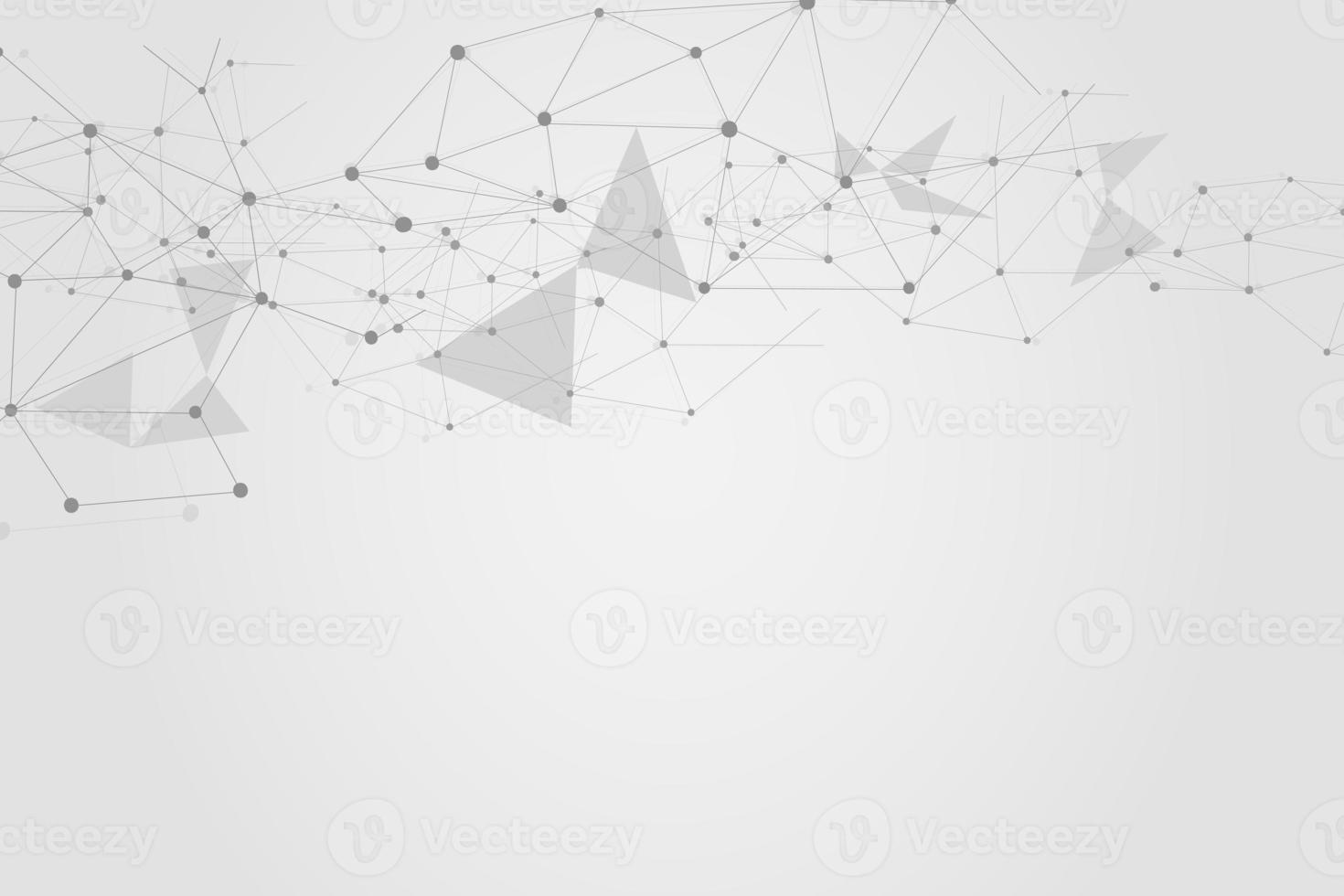 Abstract connecting dots, Polygonal background, connection technology design, photo