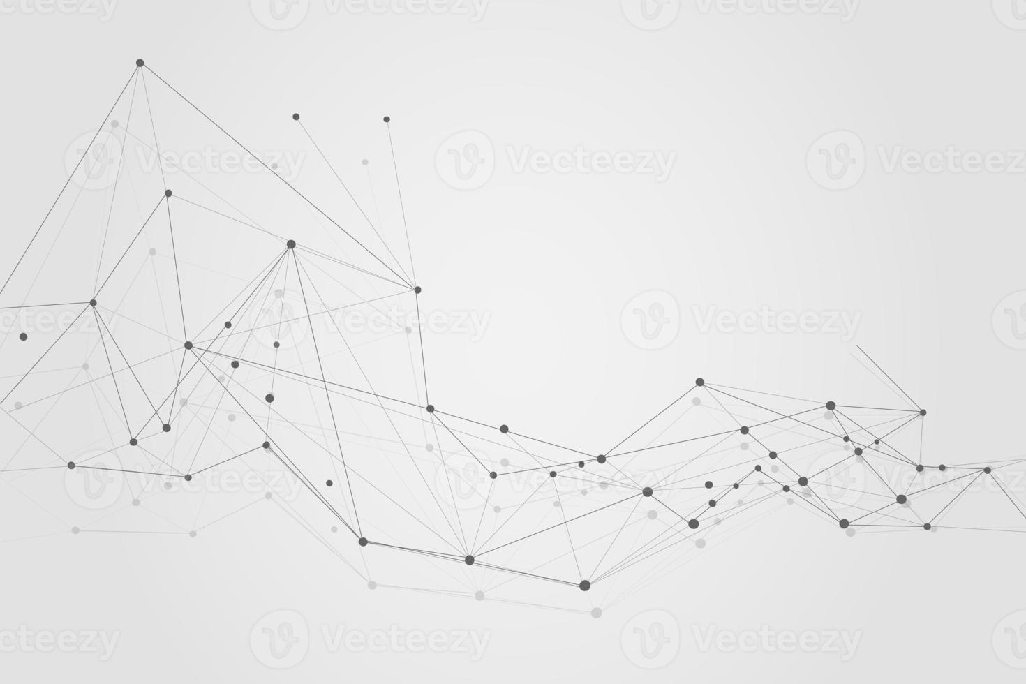 Abstract connecting dots, Polygonal background, connection technology design photo