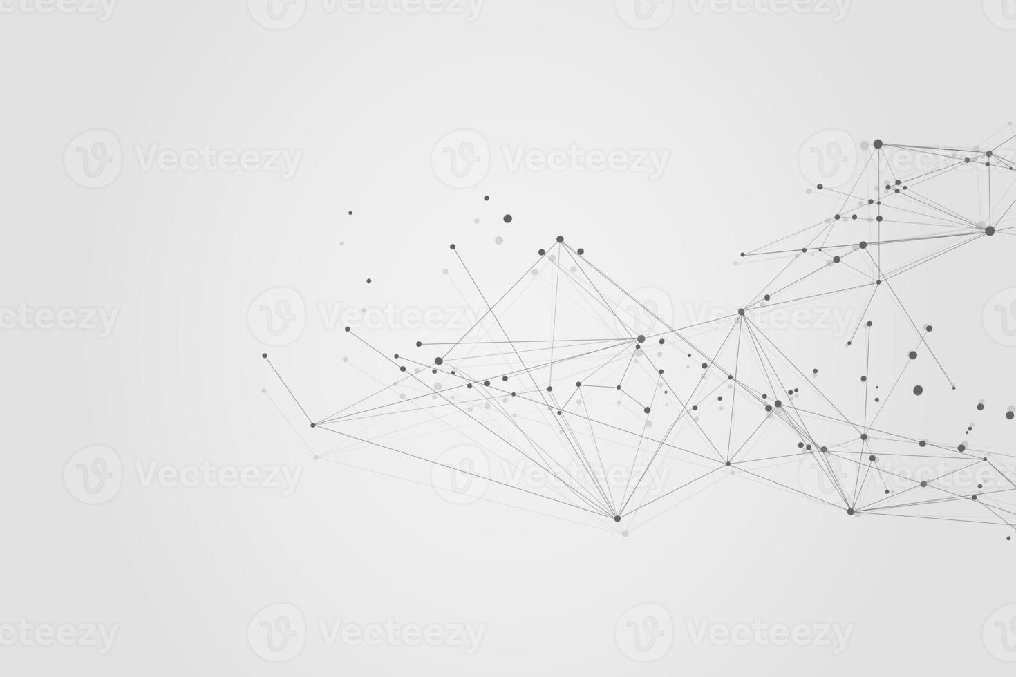 Abstract connecting dots, Polygonal background, connection technology design photo