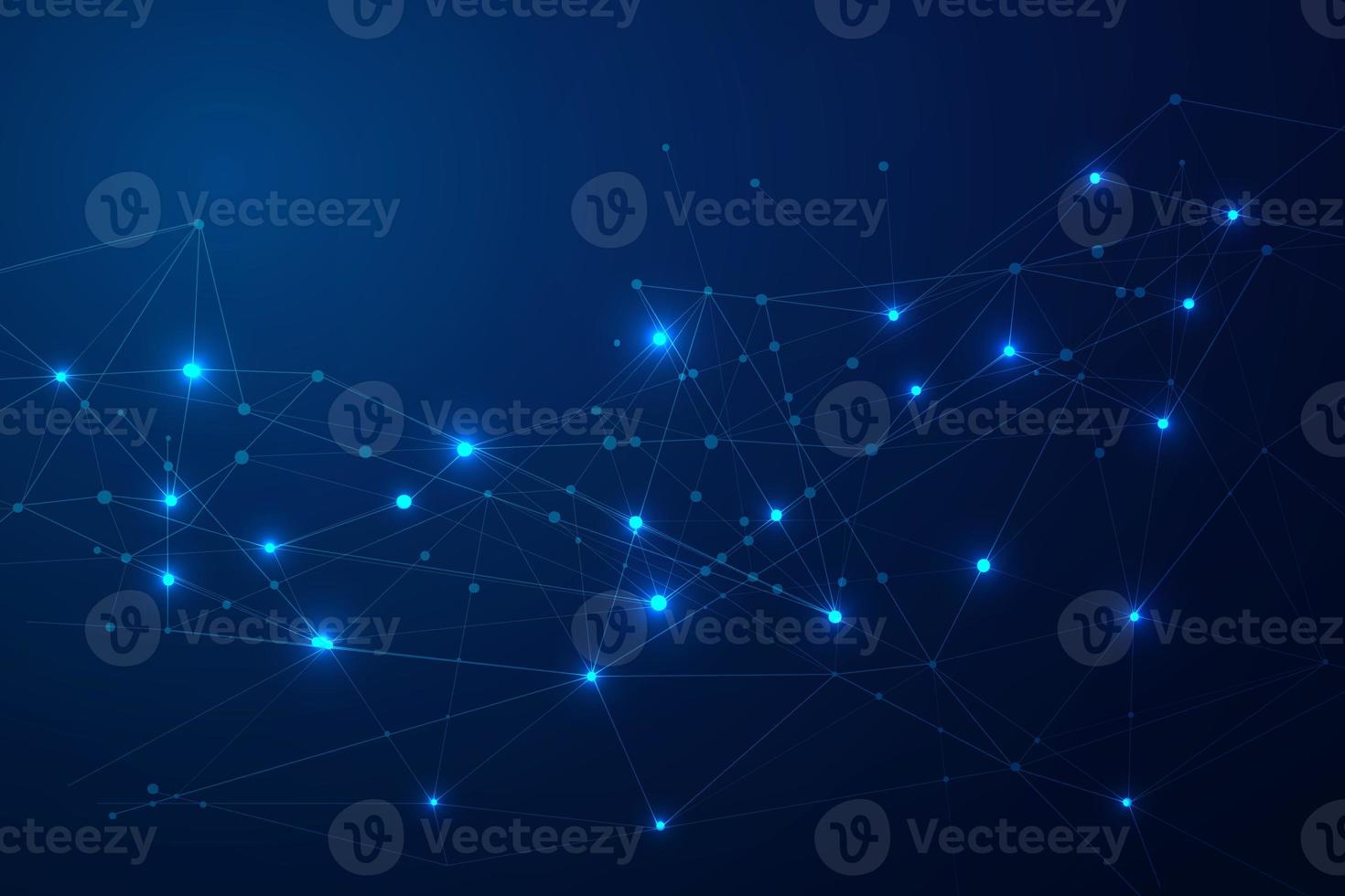 Abstract connecting dots, Polygonal background, connection technology design photo