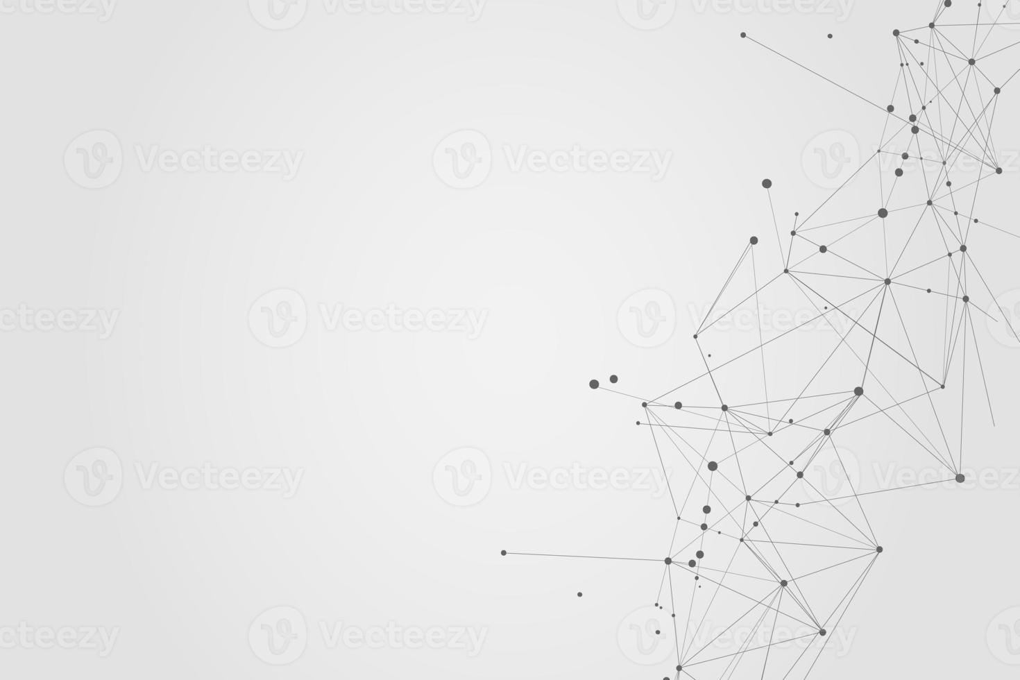 Abstract connecting dots, Polygonal background, connection technology design, photo