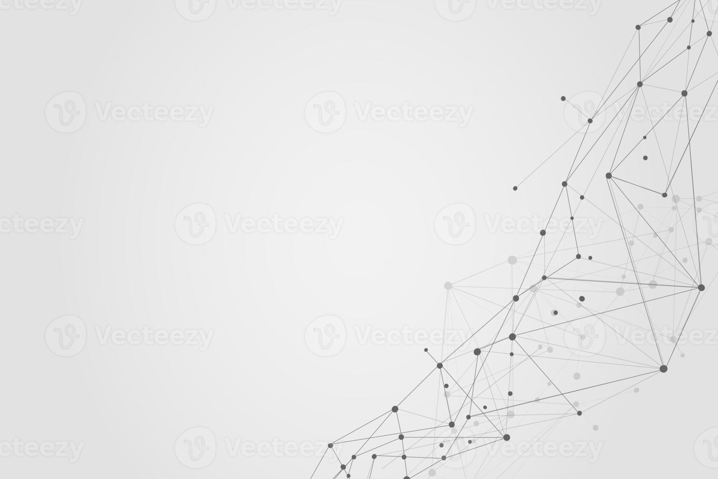 Abstract connecting dots, Polygonal background, connection technology design photo