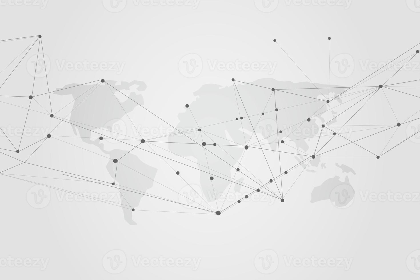 Abstract connecting dots, Polygonal background, connection technology design, photo