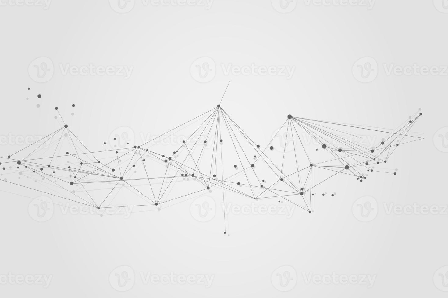 Abstract connecting dots, Polygonal background, connection technology design photo