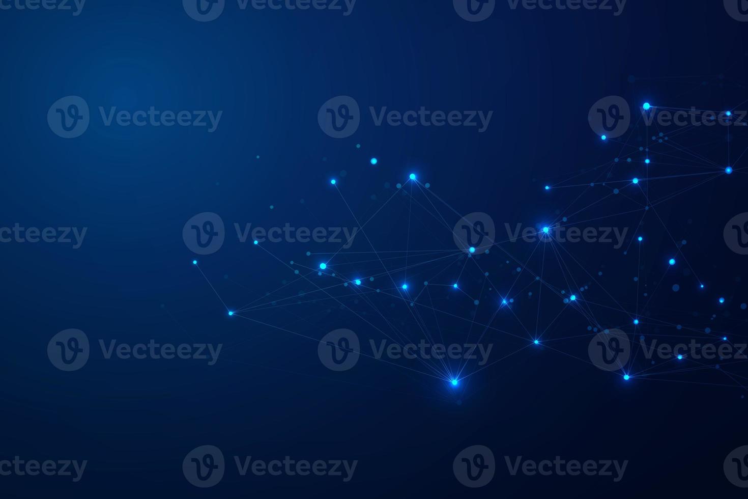 Abstract connecting dots, Polygonal background, connection technology design photo